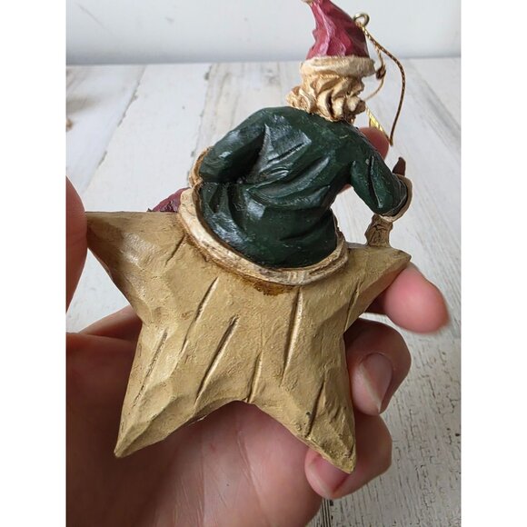 Vintage applause Santa star painting ornament unique Xmas tree - Picture 4 of 9